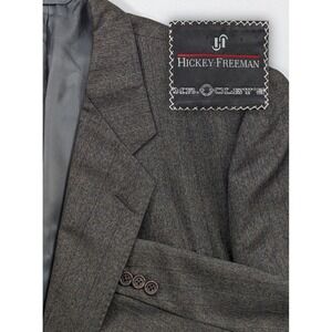 Vitg Hickey Freeman Blazer Sport Suit Jacket Dark Green Subtle Maroon Stripe 44R